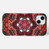 Dot Mandala Rood Groen en Wit Case-Mate iPhone Case (Achterkant (horizontaal))