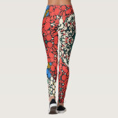 Dot Mandala Rood Wit Blauw en Groen Leggings (Achterkant)