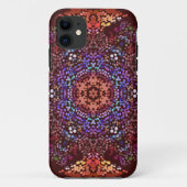 Dot Mandala Sinaasappel Blauw en Paarse Case-Mate iPhone Case (Achterkant)