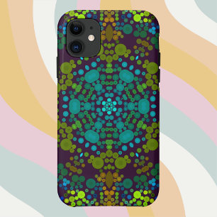 Dot Mandala Vloerblauw Geel en Roze Case-Mate iPhone Case