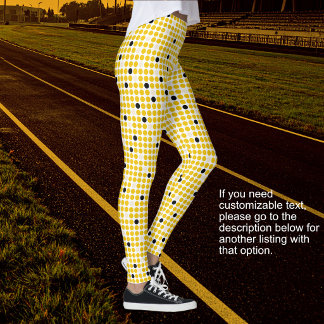 Dot Matrix - Geel Crème Zwart - GEEN TEKST Leggings