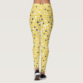 Dot Matrix - Geel Crème Zwart - GEEN TEKST Leggings (Achterkant)