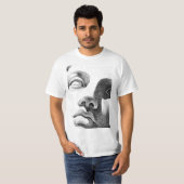 Dot Matrix Kunst: Klassiek Marmeren Gezicht T-shirt (Voorkant volledig)