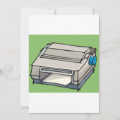 Dot Matrix Printer Invitations Kaart (Voorkant)