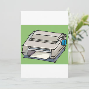 Dot Matrix Printer Invitations Kaart