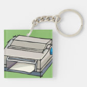 Dot Matrix Printer Sleutelhanger (Achterkant)