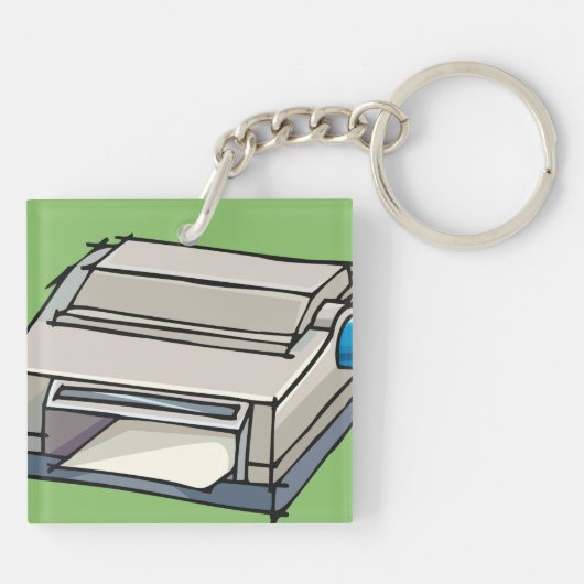 Dot Matrix Printer Sleutelhanger (Achterkant)