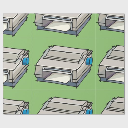Dot Matrix Printer Wrapping Paper Cadeaupapier (Vlak)