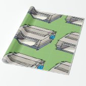 Dot Matrix Printer Wrapping Paper Cadeaupapier (Uitgerold)