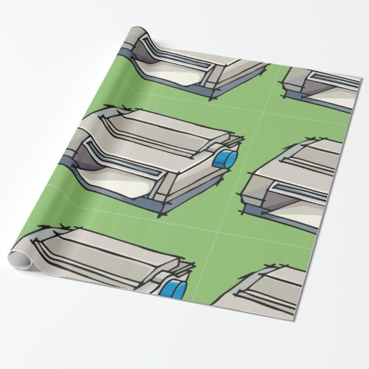 Dot Matrix Printer Wrapping Paper Cadeaupapier (Uitgerold)