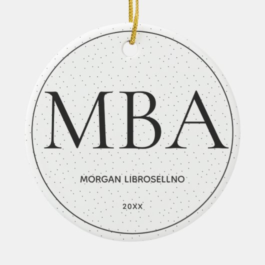 Dot MBA Afstuderen Keramisch Ornament (Voorkant)