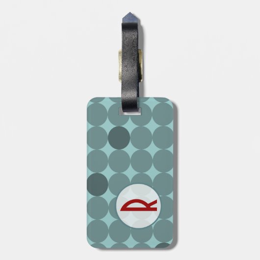 Dot Monogram Bagagelabel (Achterkant verticaal)