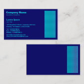 Dot Motif - Cyaan op de marine Visitekaartje (Voorkant / Achterkant)