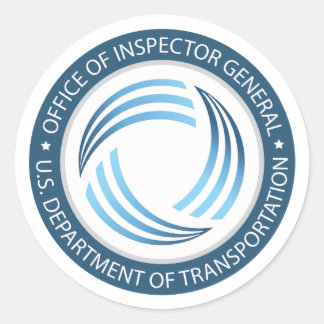 DOT OIG-Stickers Ronde Sticker