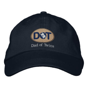 DOT (ovaal-donker) Geborduurde Pet