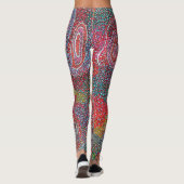 Dot Painting door Australische Aboriginal Artisten Leggings (Achterkant)