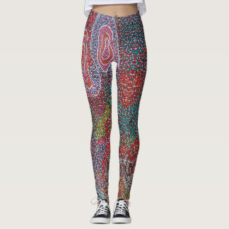Dot Painting door Australische Aboriginal Artisten Leggings