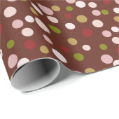 Dot Parade Espresso Cadeaupapier (Rol Hoek)