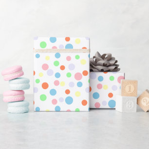 Dot Parade Heldere lentekleuren Cadeaupapier