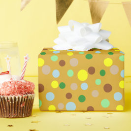 Dot Parade natuurlijke kleuren Cadeaupapier