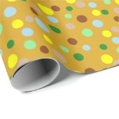 Dot Parade natuurlijke kleuren Cadeaupapier (Rol Hoek)