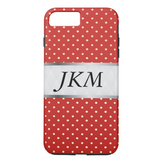 dot patroon stijlvol / rood Case-Mate iPhone case (Achterkant)