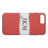 dot patroon stijlvol / rood Case-Mate iPhone case (Achterkant (Horizontaal))