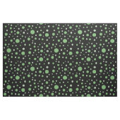 Dot Pattern Green and Grey Circles on Black Stof (Yard (91,4 cm))