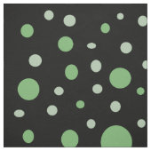 Dot Pattern Green and Grey Circles on Black Stof (Swatch)
