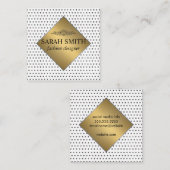 Dot Pattern Lux Vierkante Visitekaartje (Voorkant / Achterkant)