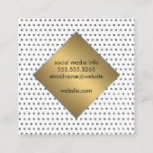 Dot Pattern Lux Vierkante Visitekaartje (Achterkant)