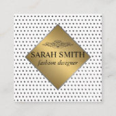 Dot Pattern Lux Vierkante Visitekaartje (Voorkant)