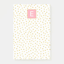 Dot Pattern Monogram roze Gold Girly