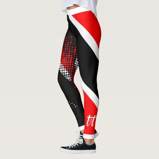 Dot Pattern Trinidad en Tobago Flag Leggings (Links)