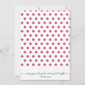 Dot Red Pattern Holiday Card Feestdagenkaart (Voorkant)
