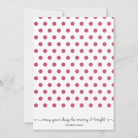 Dot Red Pattern Holiday Card Feestdagenkaart (Voorkant)