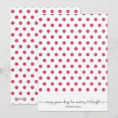 Dot Red Pattern Holiday Card Feestdagenkaart (Voorkant / Achterkant)