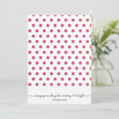 Dot Red Pattern Holiday Card Feestdagenkaart (Staand voorkant)