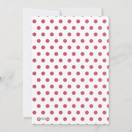 Dot Red Pattern Holiday Card Feestdagenkaart (Achterkant)