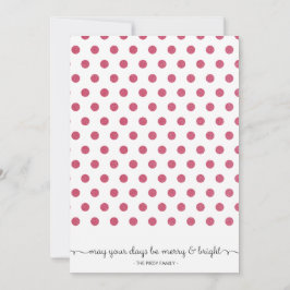Dot Red Pattern Holiday Card Feestdagenkaart