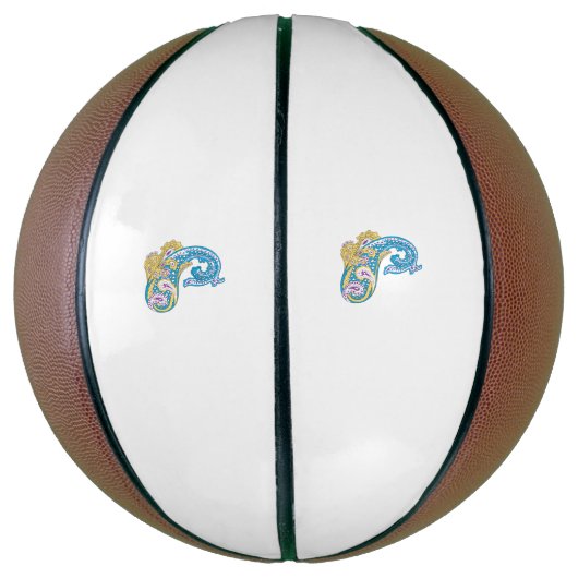 Dot, Sherpa Blue, Golden Sand Design Basketbal (Verticaal)