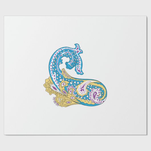 Dot, Sherpa Blue, Golden Sand Design Cadeaupapier (Vlak)