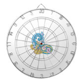Dot, Sherpa Blue, Golden Sand Design Dartbord (Voorkant)