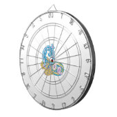 Dot, Sherpa Blue, Golden Sand Design Dartbord (Voorkant Rechts)