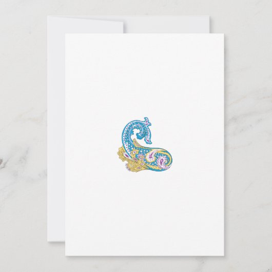 Dot, Sherpa Blue, Golden Sand Design Feestdagenkaart (Voorkant)