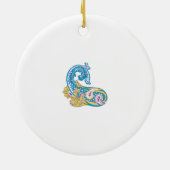 Dot, Sherpa Blue, Golden Sand Design Keramisch Ornament (Achterkant)