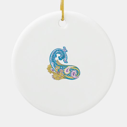 Dot, Sherpa Blue, Golden Sand Design Keramisch Ornament (Achterkant)