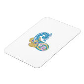 Dot, Sherpa Blue, Golden Sand Design Magneet (Linkerzijde)