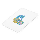Dot, Sherpa Blue, Golden Sand Design Magneet (Linkerzijde)