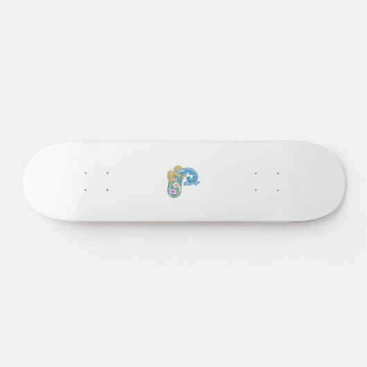 Dot, Sherpa Blue, Golden Sand Design Persoonlijk Skateboard (Horizontaal)